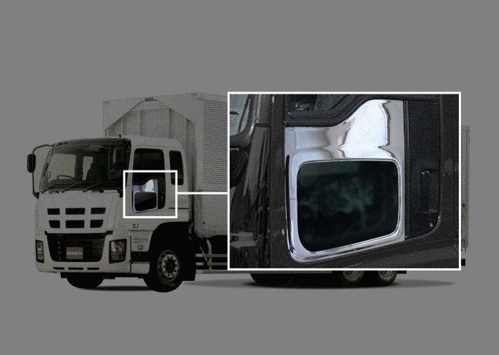 槌屋ヤック ナビウインドー・ガーニッシュ イスズギガ/フォワード用 CV